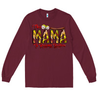 Burgundy this mama is raising ballers softball and baseball Long Sleeve Tee - CowhideDigitalArt