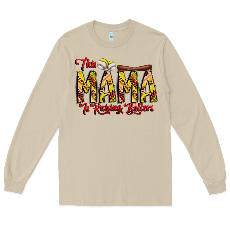 This Mama Is Raising Ballers Softball And Baseball Long Sleeve Tee by CowhideDigitalArt | Teevron