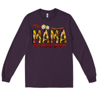 Plum this mama is raising ballers softball and baseball Long Sleeve Tee - CowhideDigitalArt