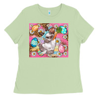 Matcha Easter Bunny And Egg With Leopard Pattern Tumbler Ladies Tee - BundleAndBundleShop