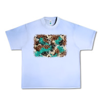 Grape Ice Cowhide Turquoise Glitter Urban Heavy Tee - FaDigitalArtStudio