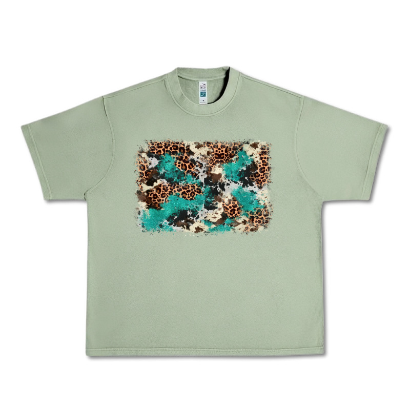 Cowhide Turquoise Glitter Urban Heavy Tee by FaDigitalArtStudio | Teevron