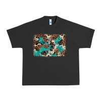 Pigment Black Cowhide Turquoise Glitter Urban Heavy Tee - FaDigitalArtStudio