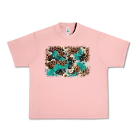 Salmon Cowhide Turquoise Glitter Urban Heavy Tee - FaDigitalArtStudio