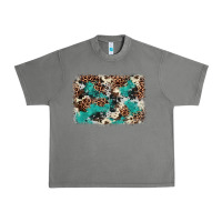 Tornado Cowhide Turquoise Glitter Urban Heavy Tee - FaDigitalArtStudio