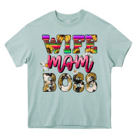 Wife Mom Boss Daisy Mother's Day Heavy Core Tee | Teevron