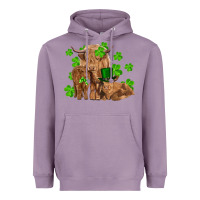 Lavender st patricks day cow family Heavyweight Hoodie - RanaPortraitStore