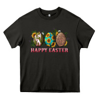 Asphalt Happy Easter With Western Eggs And Sunflowers Heavy Core Tee - RanaPortraitStore