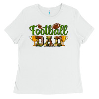 White Football Dad Ladies Tee - BundleAndBundleShop
