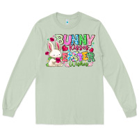 Matcha Bunny Kisses Easter Wishes Long Sleeve Tee - CowhideDigitalArt