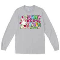Moon Dust Bunny Kisses Easter Wishes Long Sleeve Tee - CowhideDigitalArt