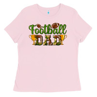 Bubblegum Pink Football Dad Ladies Tee - BundleAndBundleShop