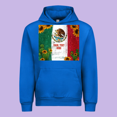 Preview Cactus Sunflower Mexican Flag Urban Hoodie Designed By Jasminsmagicworld