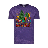 Cloud Purple christmas cowboy Vintage Tee - FaDigitalArtStudio