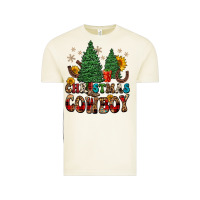 Vintage Arctic christmas cowboy Vintage Tee - FaDigitalArtStudio