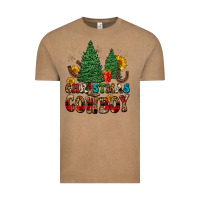Vintage Coffee christmas cowboy Vintage Tee - FaDigitalArtStudio