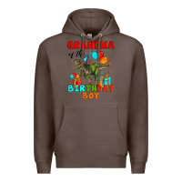 Coffee grandma of the birthday boy t rex Premium Hoodie - Artiststas