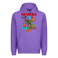 Purple grandma of the birthday boy t rex Premium Hoodie - Artiststas