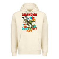 Sandshell grandma of the birthday boy t rex Premium Hoodie - Artiststas