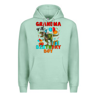 Seafoam grandma of the birthday boy t rex Premium Hoodie - Artiststas