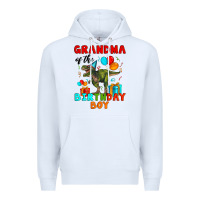 White grandma of the birthday boy t rex Premium Hoodie - Artiststas
