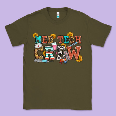 Med Tech Crew Classic Tee Designed By Oliviacreatesart