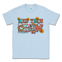 Dusty Blue med tech crew Classic Tee - OliviaCreatesArt