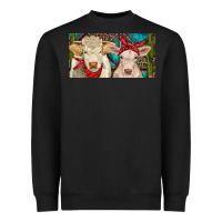 Black Charolais bull and calf Heavyweight Sweatshirt - RanaPortraitStore