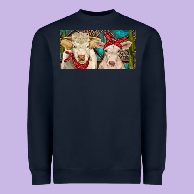Charolais Bull And Calf Heavyweight Sweatshirt Designed By Ranaportraitstore