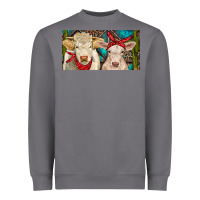 Storm Charolais bull and calf Heavyweight Sweatshirt - RanaPortraitStore