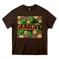 Chocolate Brown St. Patricks Day lucky Heavy Core Tee - CowGirlArtShop