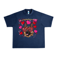 Navy valentine's german shepherd Urban Heavy Tee - RanaPortraitStore