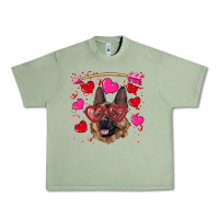 Oil Green valentine's german shepherd Urban Heavy Tee - RanaPortraitStore