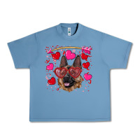 Pebble Blue valentine's german shepherd Urban Heavy Tee - RanaPortraitStore