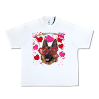 White valentine's german shepherd Urban Heavy Tee - RanaPortraitStore