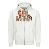 Oatmeal Heather Girl mama Zipper Hoodie - JahusDesignShop