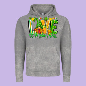 Love St Patricks Day Vintage Hoodie Designed By Cowhidedigitalart