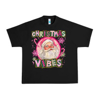 Black Pink Christmas Vibes Santa Urban Heavy Tee - FaDigitalArtStudio