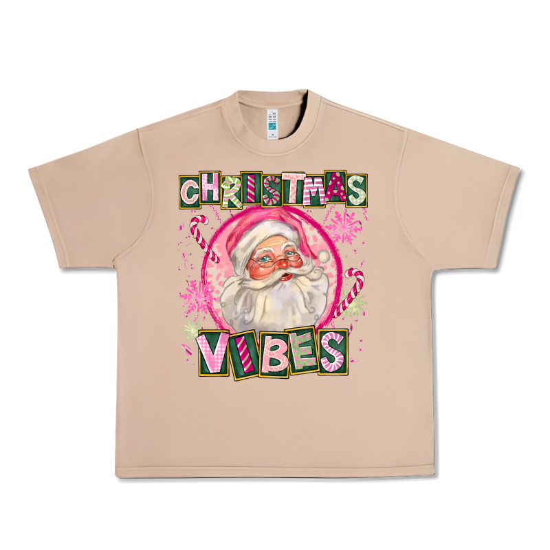 Pink Christmas Vibes Santa Urban Heavy Tee by FaDigitalArtStudio | Teevron