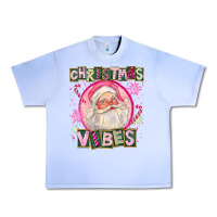 Grape Ice Pink Christmas Vibes Santa Urban Heavy Tee - FaDigitalArtStudio