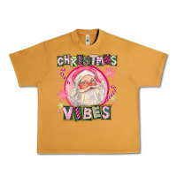 Peanut Butter Pink Christmas Vibes Santa Urban Heavy Tee - FaDigitalArtStudio