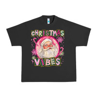 Pigment Black Pink Christmas Vibes Santa Urban Heavy Tee - FaDigitalArtStudio