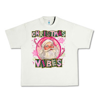 Pistachio Pink Christmas Vibes Santa Urban Heavy Tee - FaDigitalArtStudio