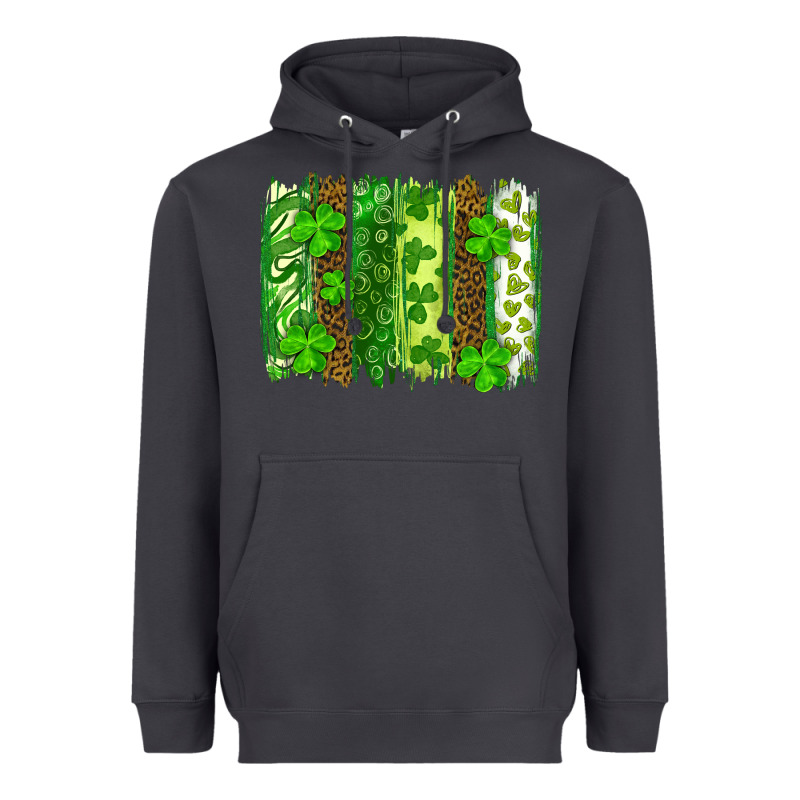 St Patricks Day Brush Stroke Heavyweight Hoodie by RanaPortraitStore | Teevron