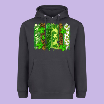 St Patricks Day Brush Stroke Heavyweight Hoodie Designed By Ranaportraitstore