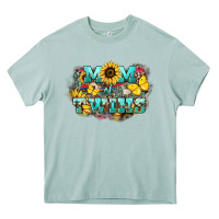 Arona Mom of twins sunflower mothers day Heavy Core Tee - HowdyJamesFarm