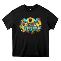 Black Mom of twins sunflower mothers day Heavy Core Tee - HowdyJamesFarm