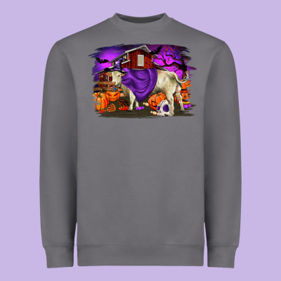 Charolais Bull Halloween Heavyweight Sweatshirt Designed By Ranaportraitstore