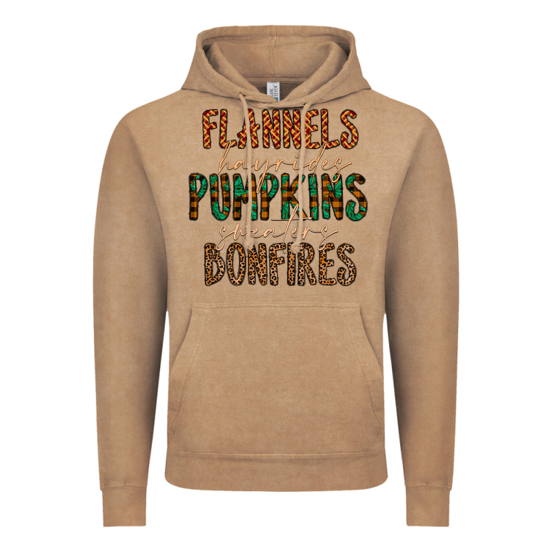 Flannels Hayrides Pumpkins Bonfires Vintage Hoodie by CowhideDigitalArt | Teevron