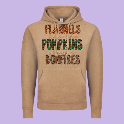 Flannels Hayrides Pumpkins Bonfires Vintage Hoodie Designed By Cowhidedigitalart